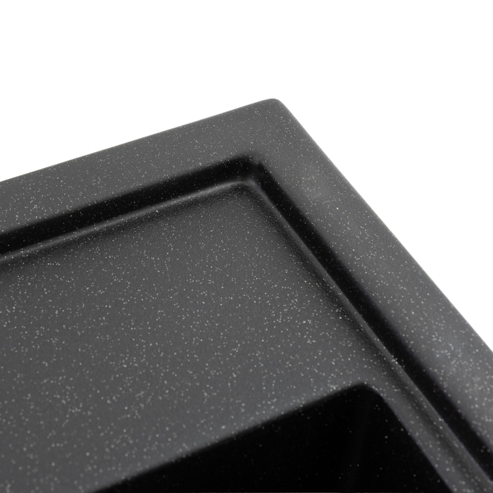 Chiuveta de bucatarie Elefant Premium SHERLIT, Negru metalic 600x500 mm [6]