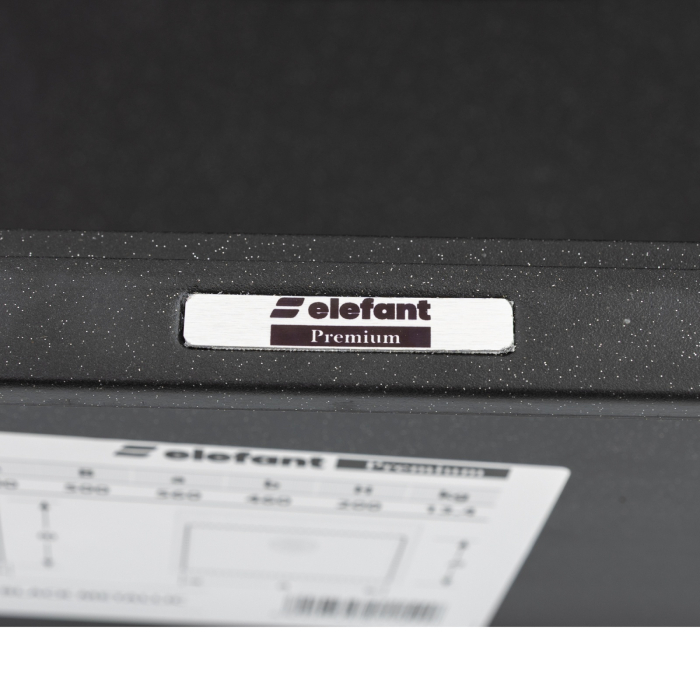 Chiuveta de bucatarie Elefant Premium SHERLIT, Negru metalic 600x500 mm [8]