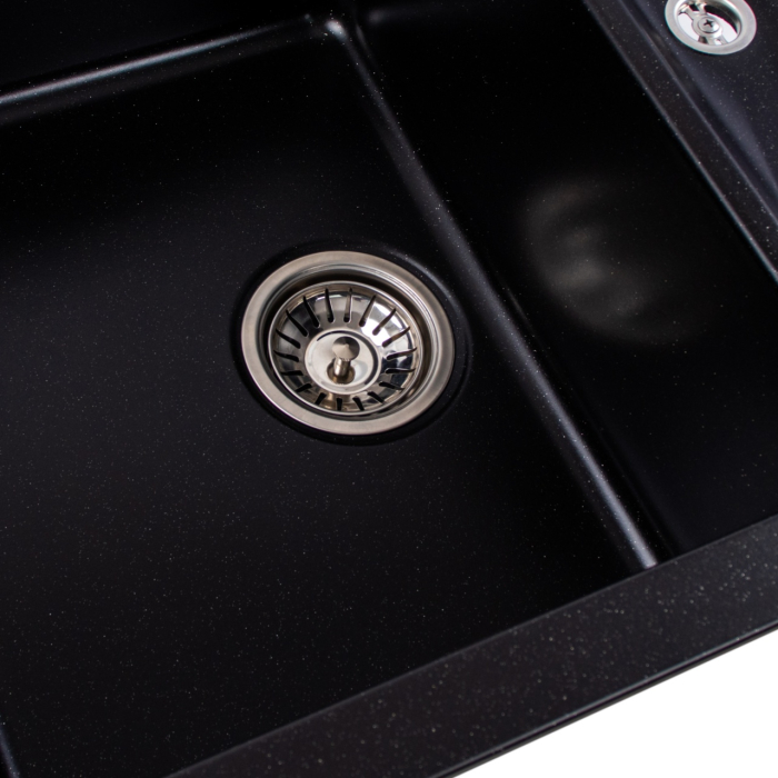 Chiuveta de bucatarie Elefant Premium Troya 7850 , Negru metalic 776x496 mm [8]