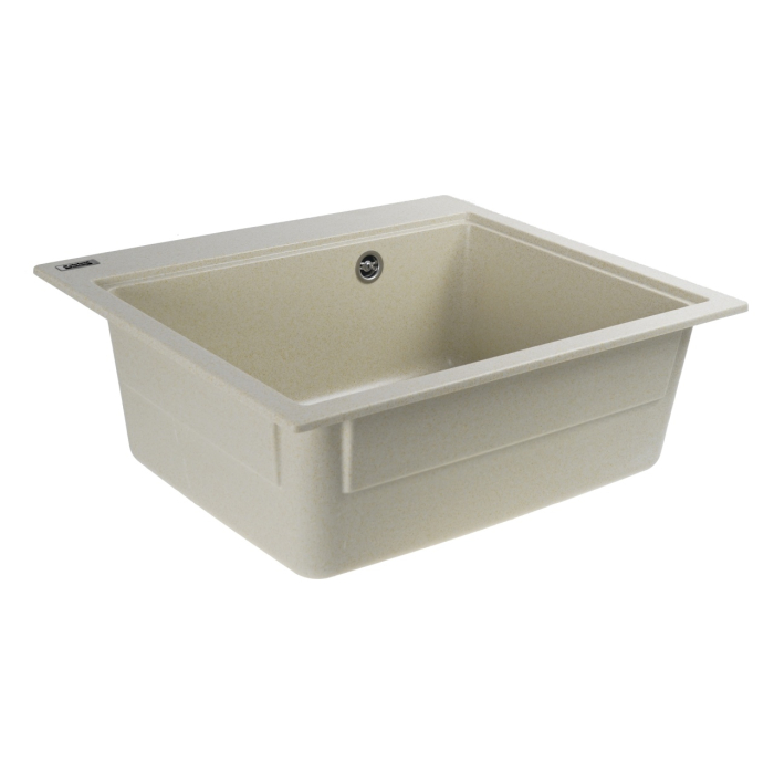 Chiuveta din compozit de granit pentru bucatarie ELEFANT PREMIUM 5852 VESTA Nisip bej 580 x 518 mm [5]