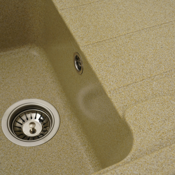 Chiuveta din compozit de granit pentru bucatarie ELEFANT PREMIUM 7850 VERONA Bej 775 x 495 mm [6]