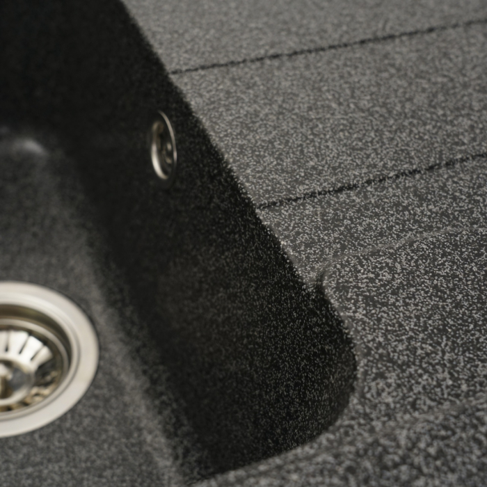 Chiuveta din compozit de granit pentru bucatarie ELEFANT PREMIUM 7850 VERONA Grafit 775 x 495 mm [6]