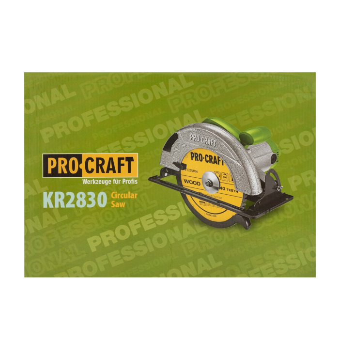 Circular electric de mana Procraft KR2830, 2.8 kW, 235 mm, 4500 rot/min [5]