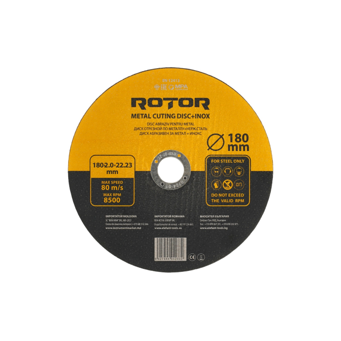 Disc abraziv pentru metal+inox ROTOR 180*2,0*22,23 [1]