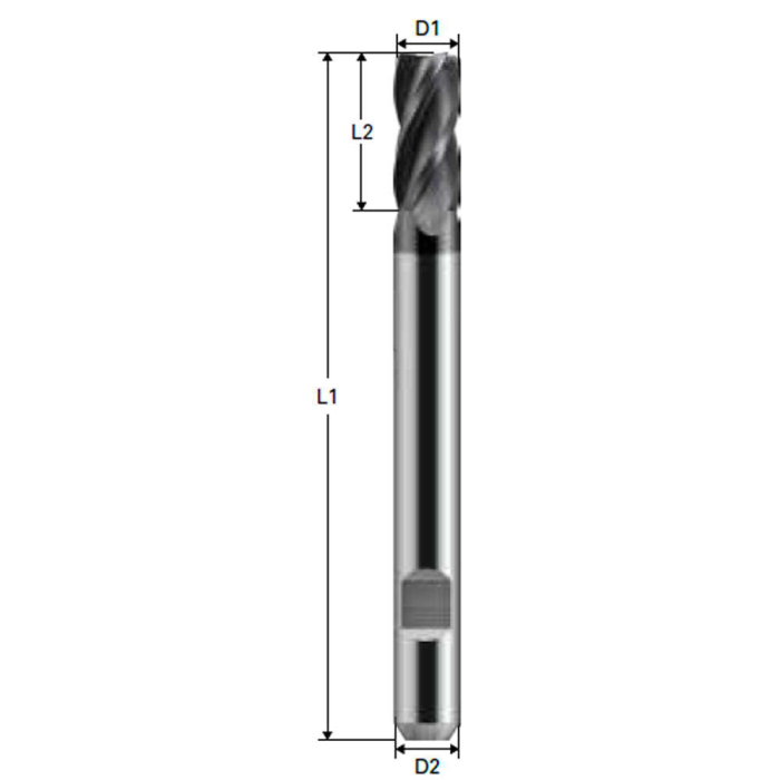 Freza cu 4 caneluri, Datron 0078404A, 4.0x6.0mm [2]