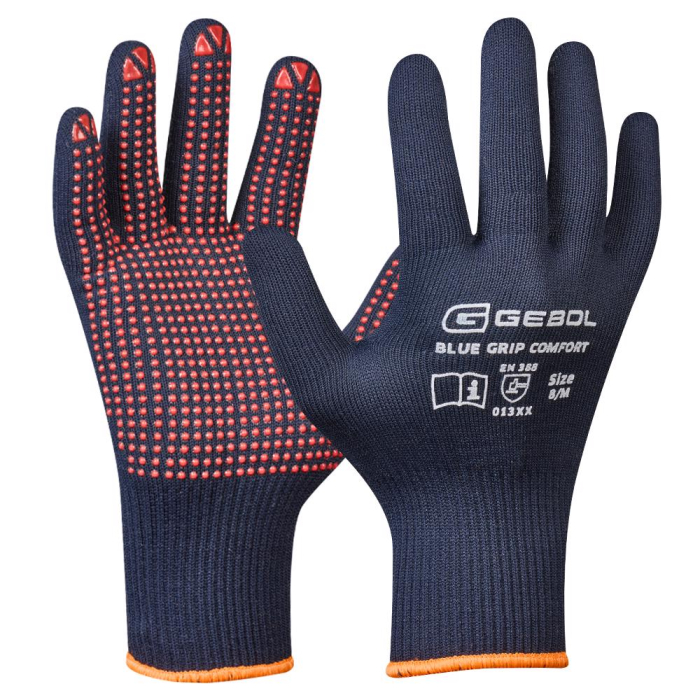 Gebol 709429_10, Manusi de protectie Blue Grip Comfort, din nylon si poliacrilic, acoperire cu puncte din PVC, uz profesional, marimea 10/XL [2]
