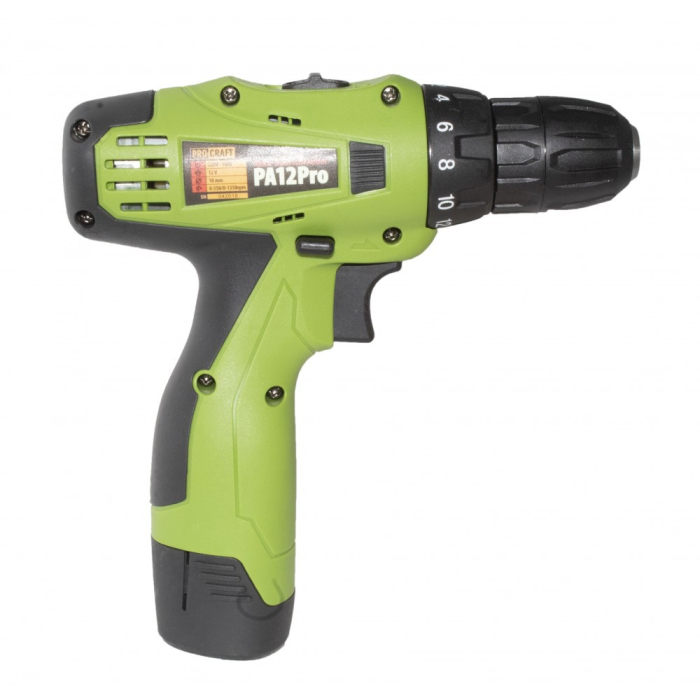 Masina de insurubat cu acumulator Procraft PA12PRO DFR, 12V/2A, 1350 RPM, mandrina 10 mm, 2 baterii [3]