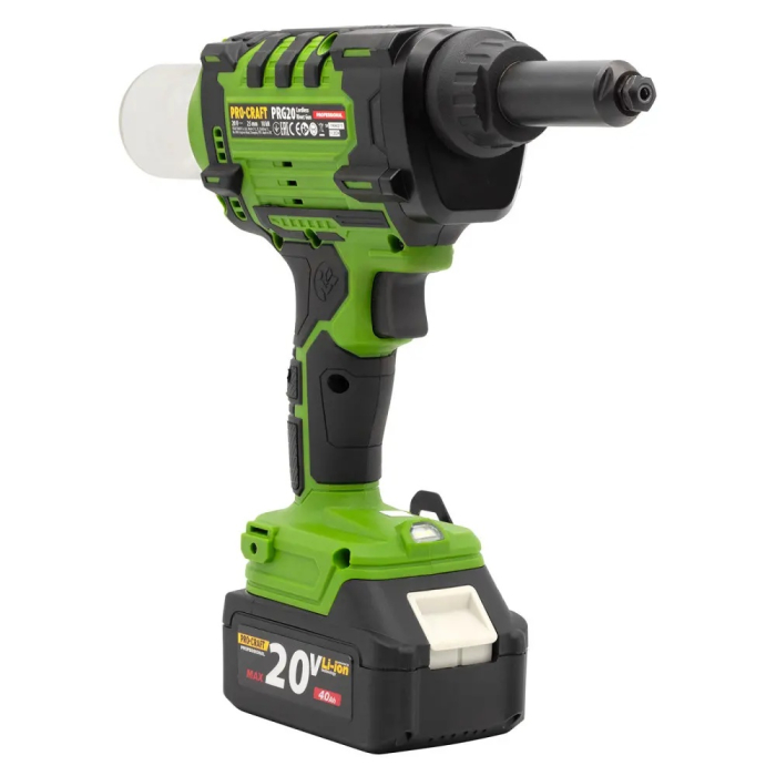 Masina de nituit nituri-pop cu 2 acumulatori 2 Ah si incarcator PROCRAFT PRG20 [2]