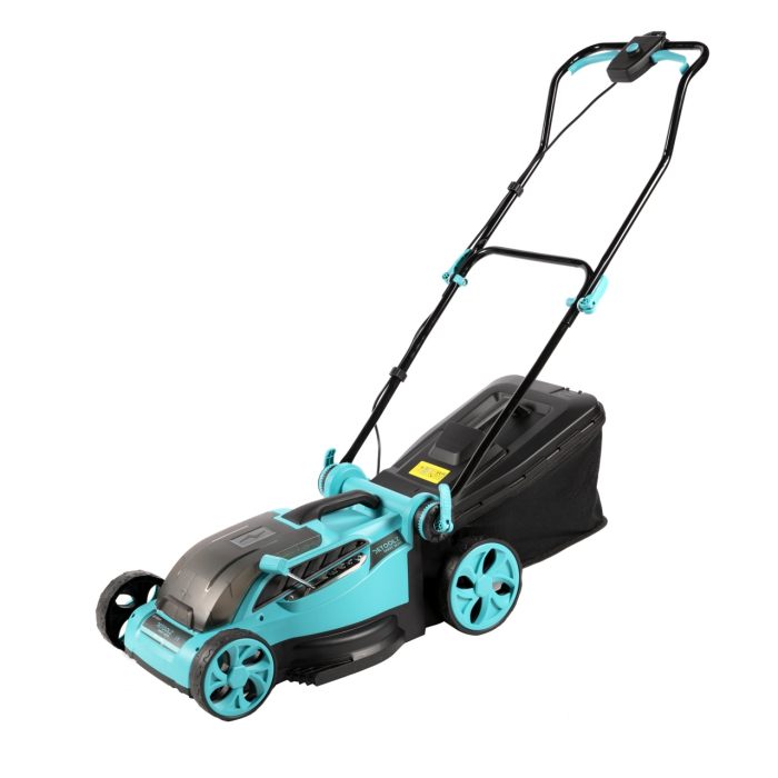 Masina de tuns gazon Detoolz, doua porturi 18V, latime de taiere 38cm, colector 36L [2]