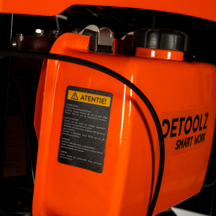 Motocultor Detoolz 11CP 418CC, motorina, 4T, 3 viteze, pornire electrica, cu roți [5]