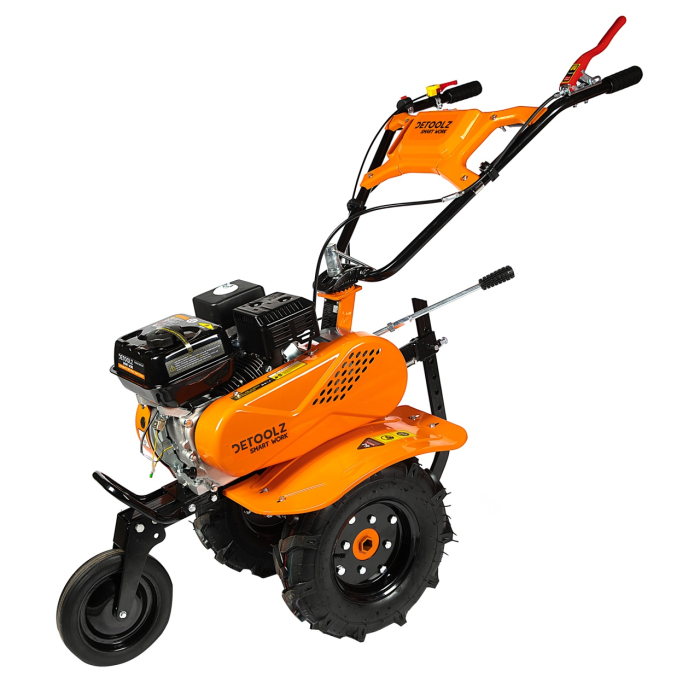 Motocultor Detoolz 8cp 212cc, benzina 4T, 3 viteze, pornire manuala, cu roti [5]