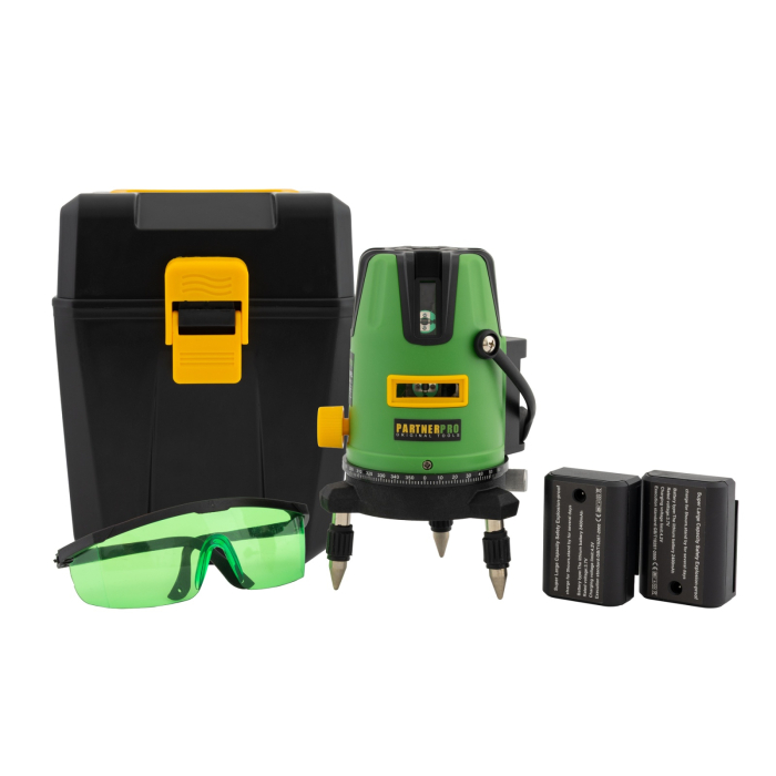Nivela laser PARTNER PRO PLE-5D , 5 linii, ±2 mm/5m, 40 m, Timp de nivelare ≤ 5s [7]