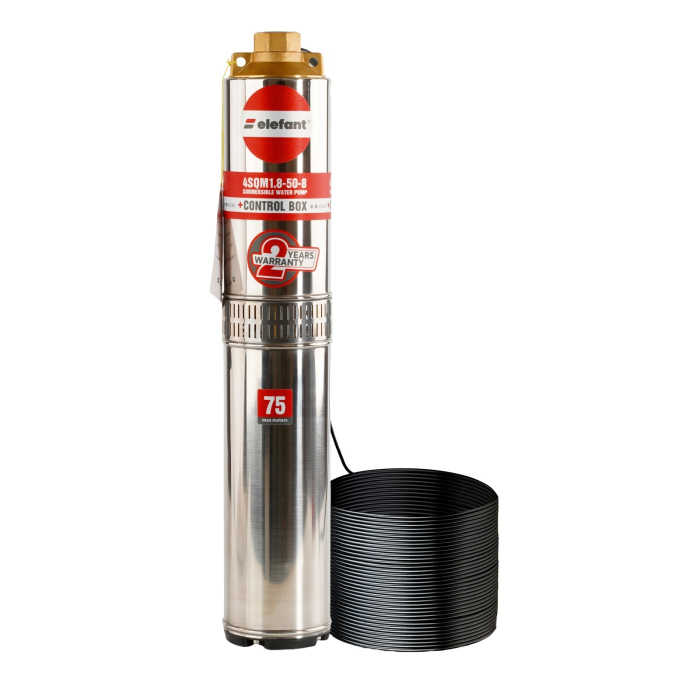 Pompa submersibila multietajata ELEFANT 4SQM1.8-50-8, 970 W, 8 turbine , 3.6 m³/h, bobinaj cupru [1]