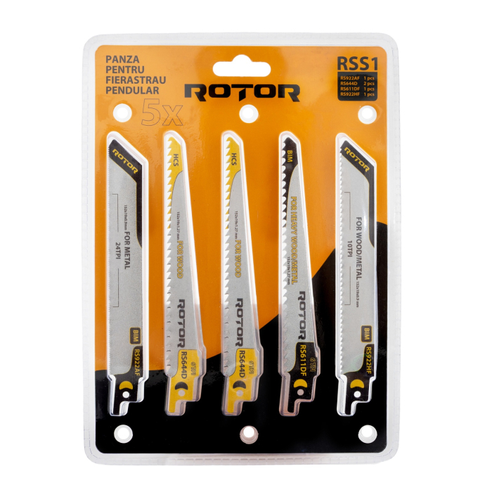 Set 5 Panze fierastrau sabie pentru Lemn/Metal ROTOR RSS1 [2]