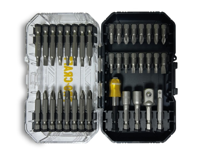 Set biti PROCRAFT BS-37 , 37 piese , biti , adaptoare priza ,chei cu piulita [4]