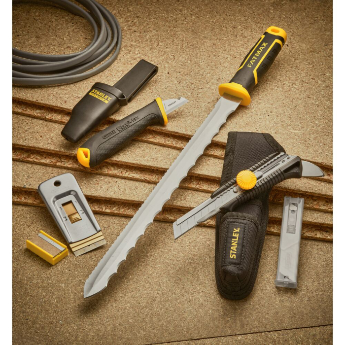 Stanley 0-28-500, razuitoare profesionala pentru sticla, corp din otel + 5 lame de rezerva, blister [3]