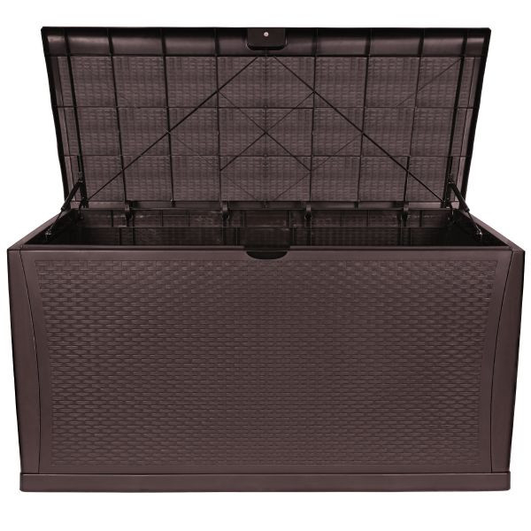 TM-SBR46H TOUGH MASTER 460L Storage Box Rattan style, coffee, hinges [2]