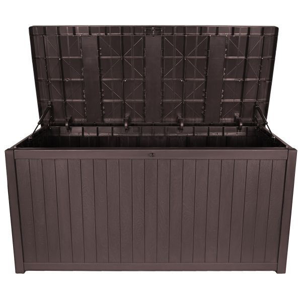 TM-SBW43H TOUGH MASTER 430L Storage Box Wooden style, coffee, hinges [2]