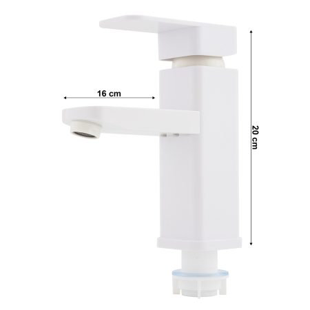 Baterie baie din plastic, PLAMIX Kub-001 Alb [1]