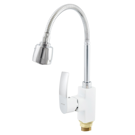 Baterii bucatarie - Baterie bucatarie cu 2 functii MIXXUS MAGNUM 011 (NUT) WHITE CHROME REFL.