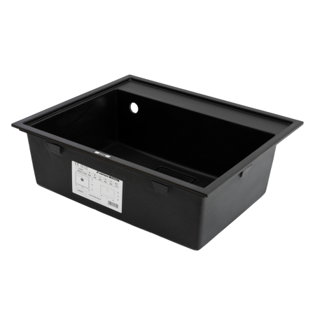 Chiuveta de bucatarie Elefant Premium SHERLIT, Negru metalic 600x500 mm [2]