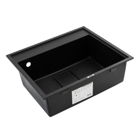 Chiuveta de bucatarie Elefant Premium SHERLIT, Negru metalic 600x500 mm [4]