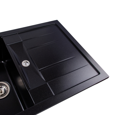 Chiuveta de bucatarie Elefant Premium Troya 7850 , Negru metalic 776x496 mm [5]