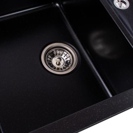 Chiuveta de bucatarie Elefant Premium Troya 7850 , Negru metalic 776x496 mm [7]