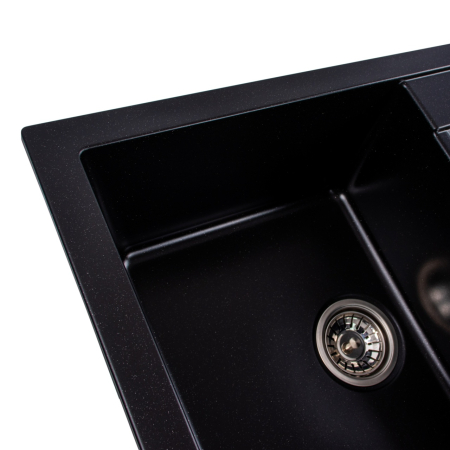 Chiuveta de bucatarie Elefant Premium Troya 7850 , Negru metalic 776x496 mm [6]