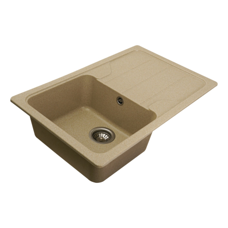 Chiuveta din compozit de granit pentru bucatarie ELEFANT PREMIUM 7850 VERONA Safari bej 775 x 495 mm [4]