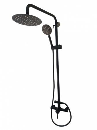 Coloana de dus MIXXUS SUS-003-J BLACK 20 cm baterie si para, monocomanda, furtun flexibil [3]