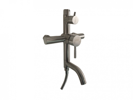 Coloana de dus Mixxus SUS-009-J, 120 cm baterie si para, monocomanda, furtun flexibil [2]