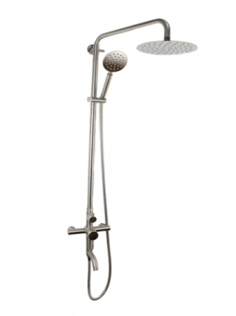 Coloana de dus Mixxus SUS-009-J, 120 cm baterie si para, monocomanda, furtun flexibil [3]