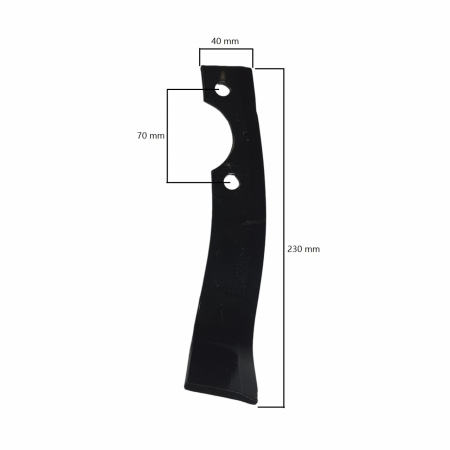 Cutit stanga pentru ax o20 mm, 230mm x 40mm, Elefant [4]