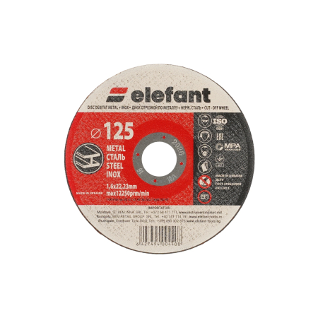  Discuri abrazive - disc abraziv pentru metalinox ELEFANT 125*1,6*22,23