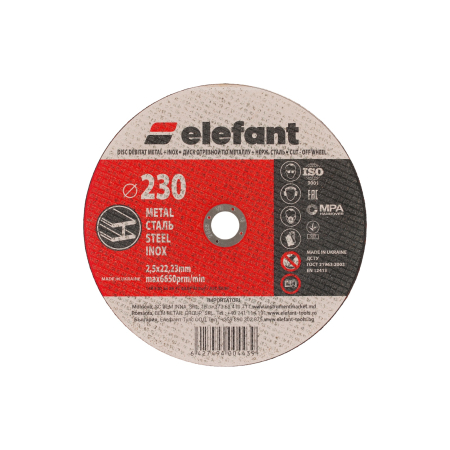  Discuri abrazive - disc abraziv pentru metalinox ELEFANT 230*2,5*22,23