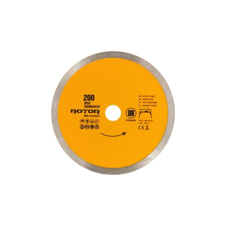 DISC DIAMANTAT 200x1.6x25.4 continuu with water Rotor [1]