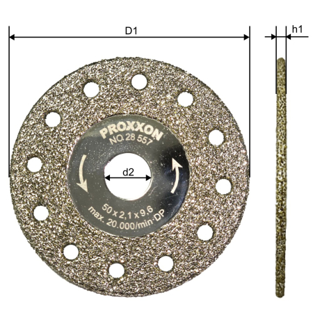 Disc diamantat 50x2.1x9.6mm, Proxxon 28557 [1]