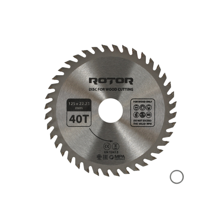  Discuri lemn - Disc taiat lemn ROTOR 125*22,23 40T
