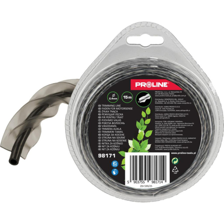 Motocoase si accesorii - FIR MOTOCOASA RANFORSAT - PATRAT-RASUCIT 2.4MM / 15M