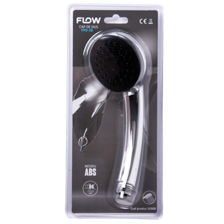 Accesorii Sanitare - FPD-1B Cap de dus negru ABS, FLOW