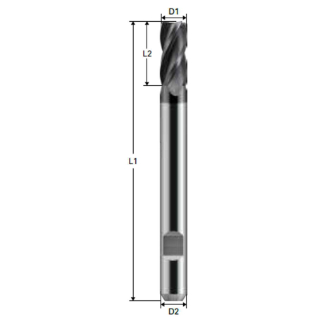 Freza cu 4 caneluri, Datron 0078404A, 4.0x6.0mm [1]