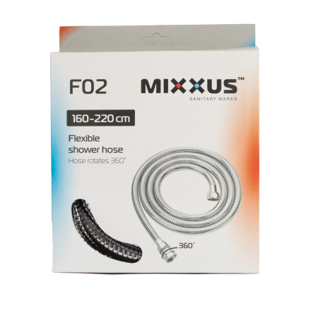 Sanitare  - FURTUN DUS 160-220 CM CHROME Mixxus Hose Chr.F02