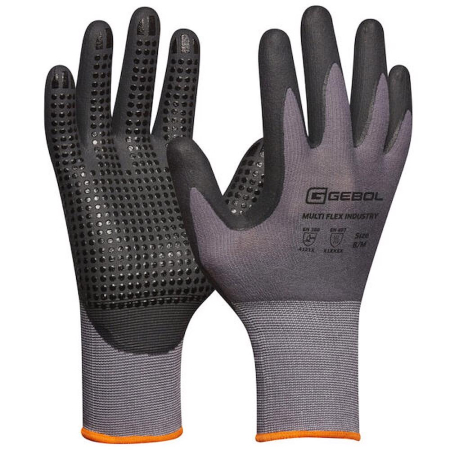 Gebol 709475_10, Set 12 perechi de manusi de protectie Multi Flex Industry, din nylon si elastan, acoperire din spuma de nitril, uz profesional, marimea 10/XL [1]