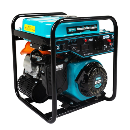 Generatoare curent - Generator invertor Detoolz, 3.7 kW, 1 priza 230V, motor pe benzina 4 timpi, pornire manuala, capacitate rezervor 9 litri
