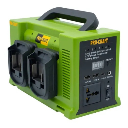 Invertor portabil pe acumulator PROCRAFT PSI20 330 W, 12 V / 5 A, Lanterna LED integrata: 10 W / 6 W [3]