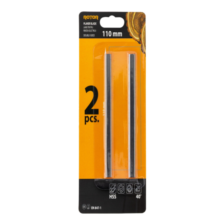 Lama dubla pentru rindea electrica 110 mm, set 2 bucati ROTOR [1]