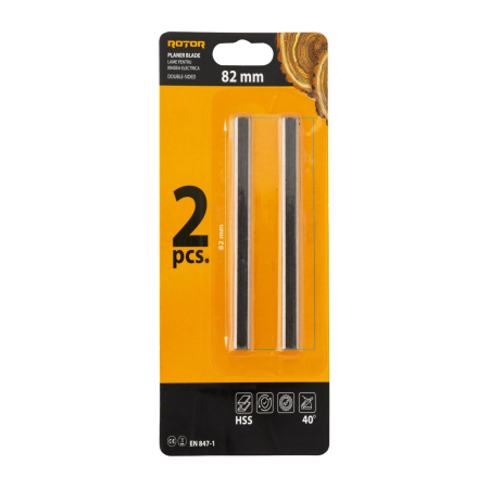 Lama dubla pentru rindea electrica 82 mm, set 2 bucati ROTOR [1]