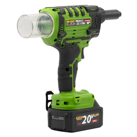 Masina de nituit nituri-pop cu 2 acumulatori 2 Ah si incarcator PROCRAFT PRG20 [3]