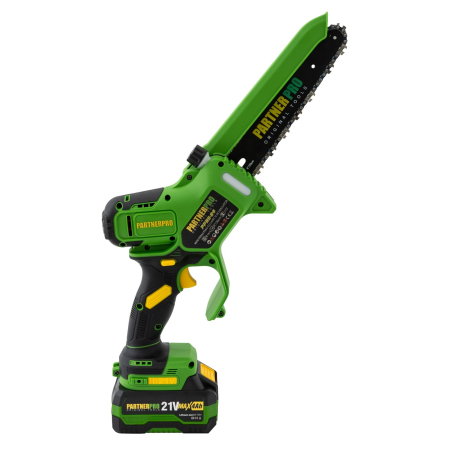 Mini Fierastrau cu Lant si Acumulator PPBS-84 PARTNERPRO, Brushless, 21V / 4Ah, Indicator sarcina [5]